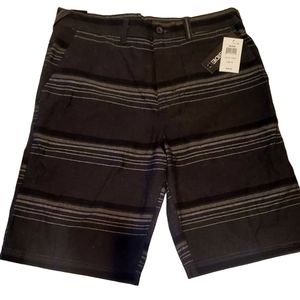 Men's Burnside striped shorts size 32 NWT's Gray Black